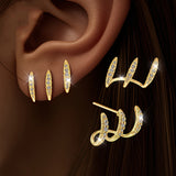 Flóra | Hármas Fülkúszó Cirkónia Kövekkel