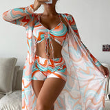 Laluna® | Háromrészes mintás bikini szett