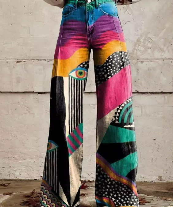 Réka - Bő szárú nadrág boho chic