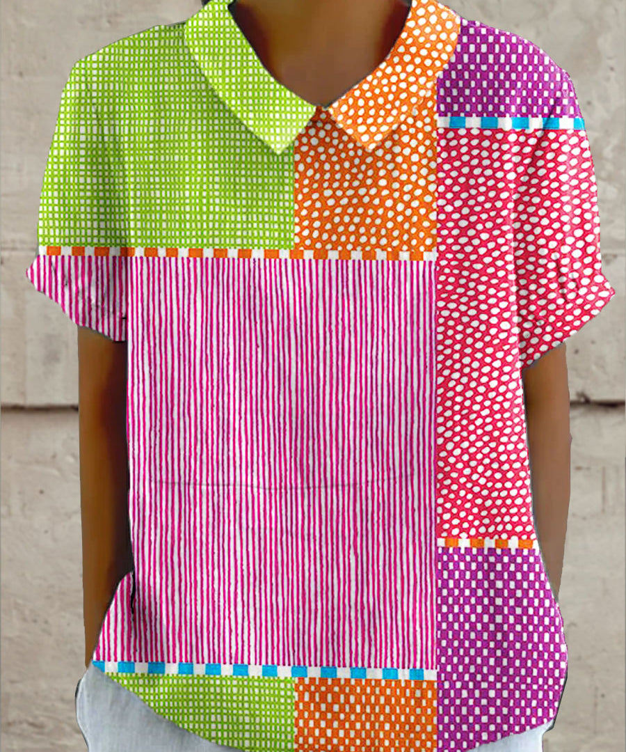 Emese - Színes patchwork ing