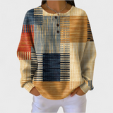 Szonja | Színes Patchwork Mintás Pulóver